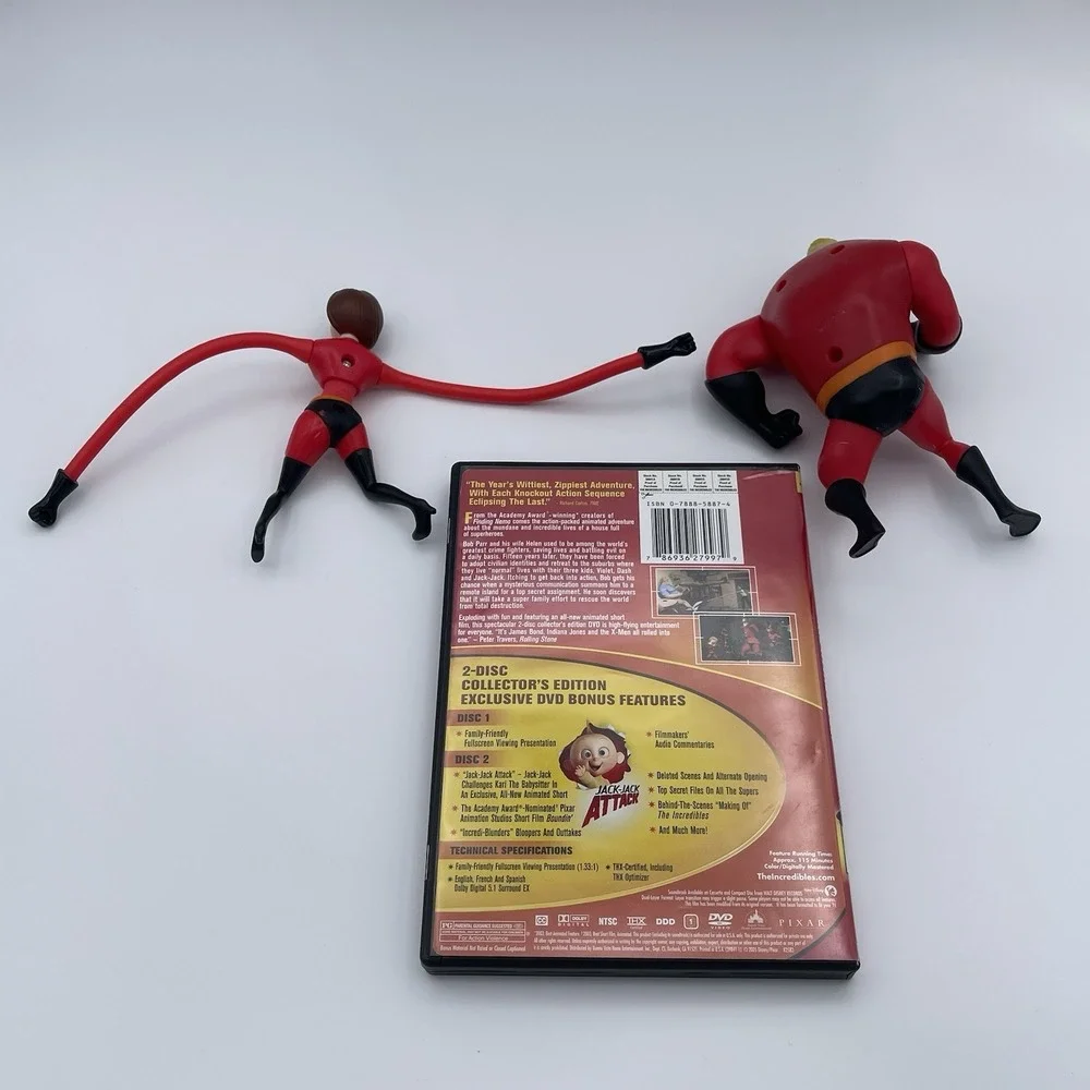The Incredibles 2-Disc‎ Collector's Edition DVD + 2 Action Figures Disney Pixar